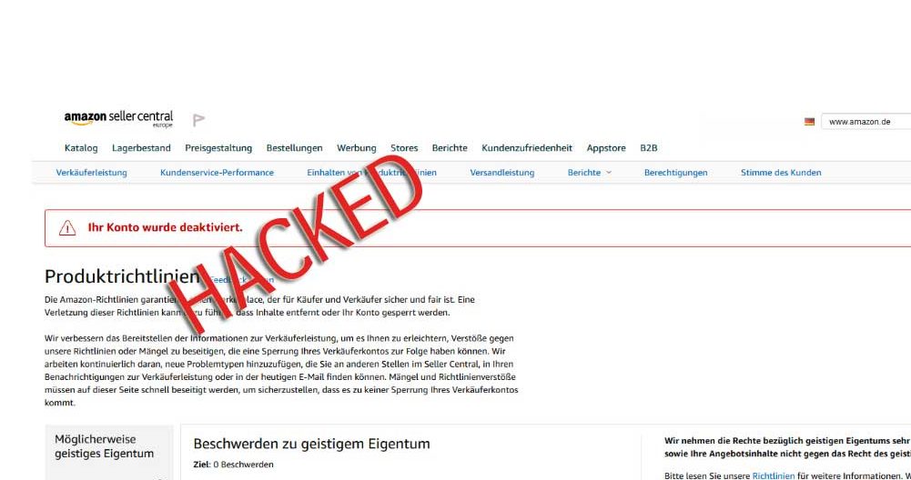 Amazon Händler Account gehackt – was tun nach Kontodeaktivierung?