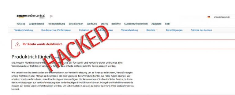 Amazon Händler Account gehackt - was tun nach ...