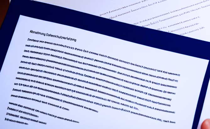 Datenschutz Abmahnung